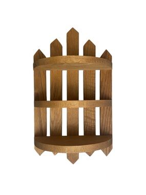 Vintage Trinket Shelf Wooden Picket Fence